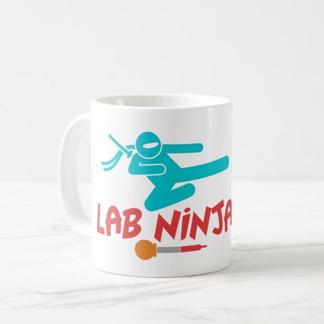 LAB NINJA - MEDICAL LAB SCIENTIST COFFEE MUGG (Framsida vänster)