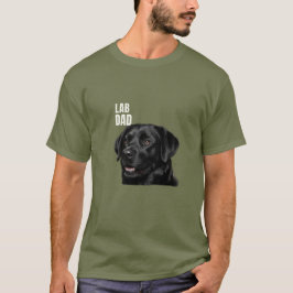 Lab Papa Svart Labrador Hund T Shirt