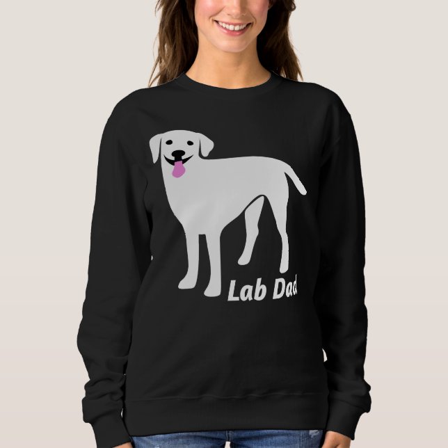 Lab Pappa Cute White Labrador Retriever T Shirt (Framsida)