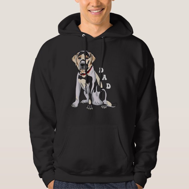Lab Pappa Fox Gult Labrador Retriever Hoodie (Framsida)
