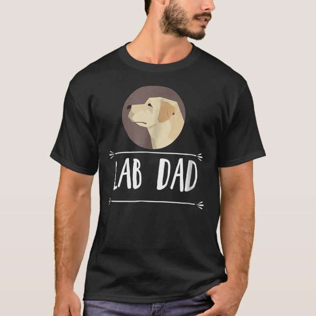 Lab Pappa Gult Labrador Retriever Hund T Shirt (Framsida)