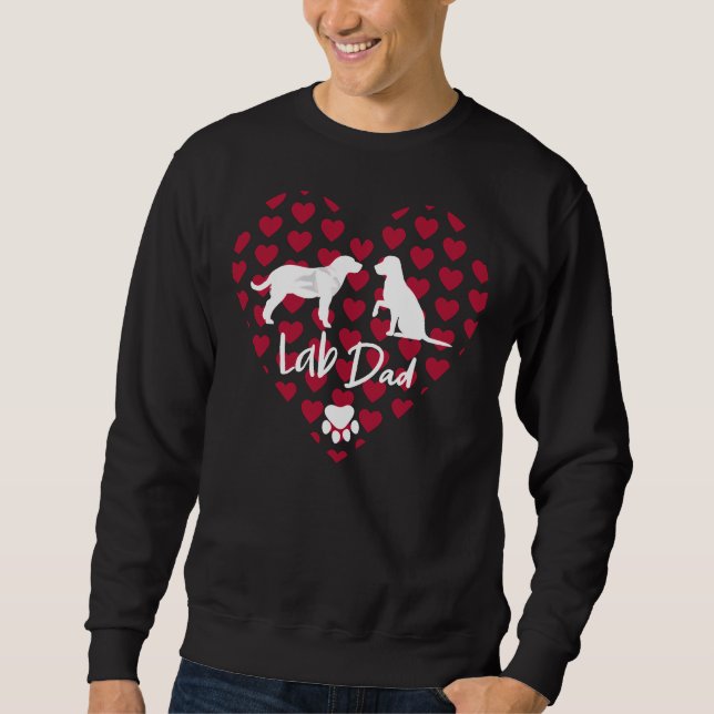 Lab Pappa Idea for Labour Retriever Hundägare Yel Lång Ärmad Tröja (Framsida)