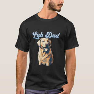 Lab Pappa Labrador Pappa Hund älskare Långärmad T Shirt