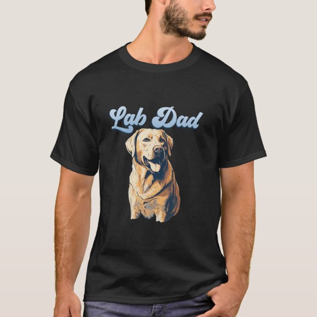 Lab Pappa Labrador Pappa Hund älskare Långärmad T  Shirt (Framsida)