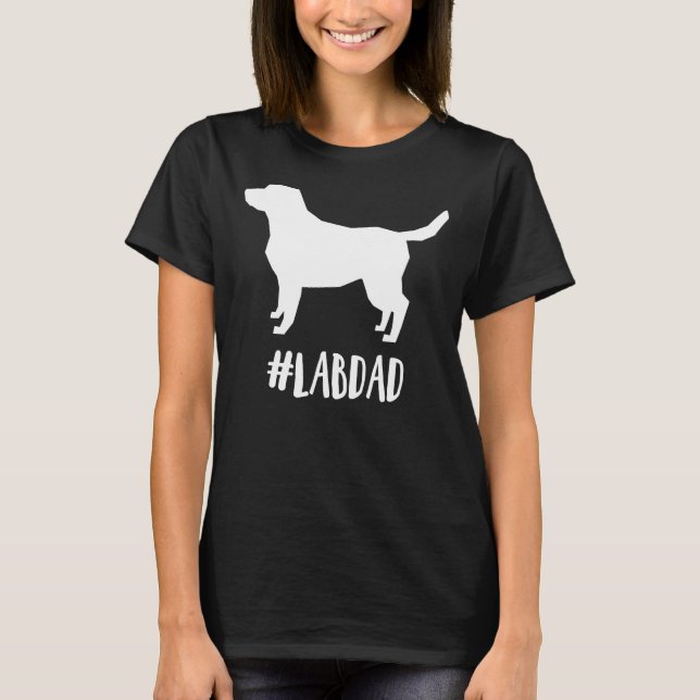 Lab Pappa Labrador Retriever Hund T Shirt (Framsida)
