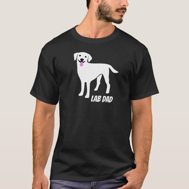 Lab Pappa Labrador Retriever Owner T Shirt (Framsida)