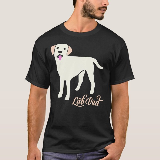 Lab Pappa Labrador Retriever T Shirt (Framsida)
