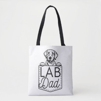 "Lab Pappa" Peek-a-Boo Premium Tote Tygkasse
