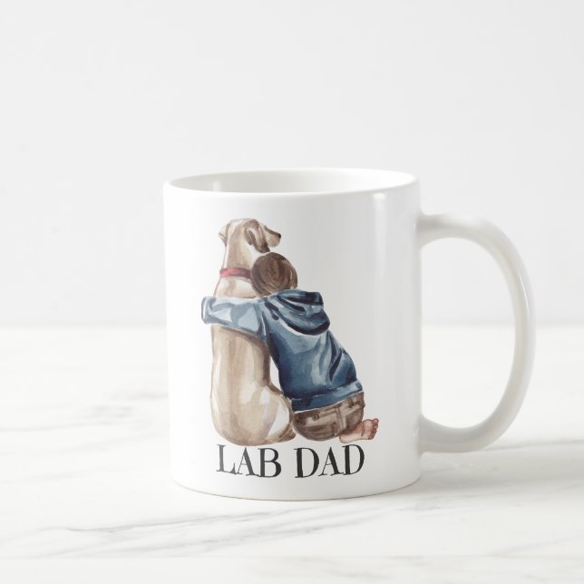 Lab Pappa, Proud Labrador Retriever Hundägare Kaffemugg (Höger)