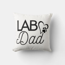 "Lab Pappa" Square Dekorativ kudde