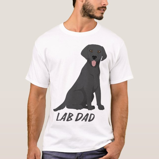 Lab Pappa � Stolt Labrador Retriever Hundägare T Shirt (Framsida)