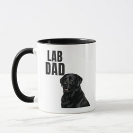 Lab Pappa Svart Labrador Kaffe Mugg