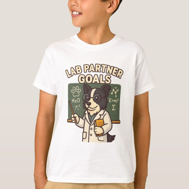 Lab Partner Goals - Science Hund T-Shirt (Framsida)