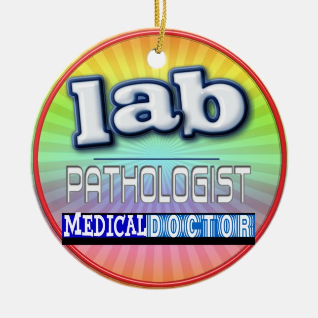 LAB PATHOLOGIST LOGOTYP JULGRANSPRYDNAD KERAMIK (Framsidan)