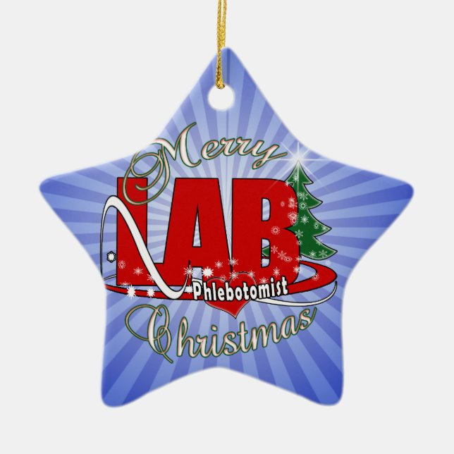 LAB PHLEBOTOMIST CHRISTMAS JULGRANSPRYDNAD KERAMIK (Framsidan)