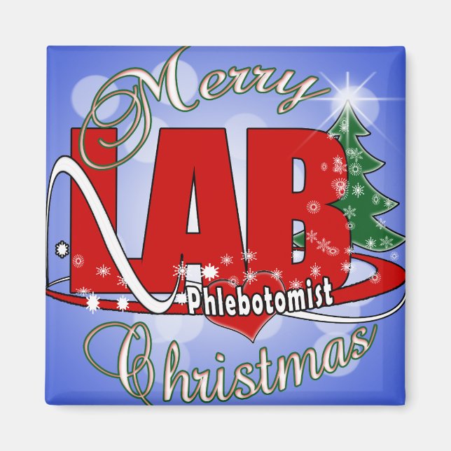 LAB PHLEBOTOMIST CHRISTMAS MAGNET (Framsidan)
