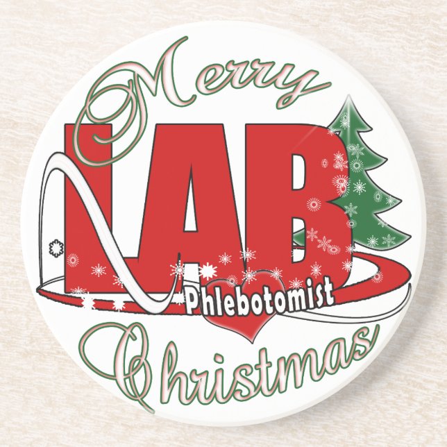 LAB PHLEBOTOMIST CHRISTMAS UNDERLÄGG SANDSTEN (Framsidan)