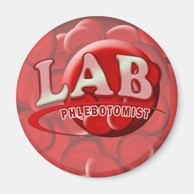 LAB PHLEBOTOMIST RBC-LOGOTYP MAGNET (Framsidan)