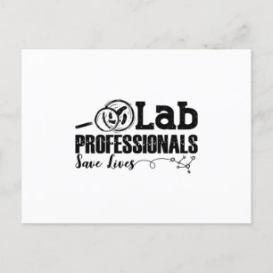 Lab Professionell Spara Lives Laboratory Tech Gift Vykort