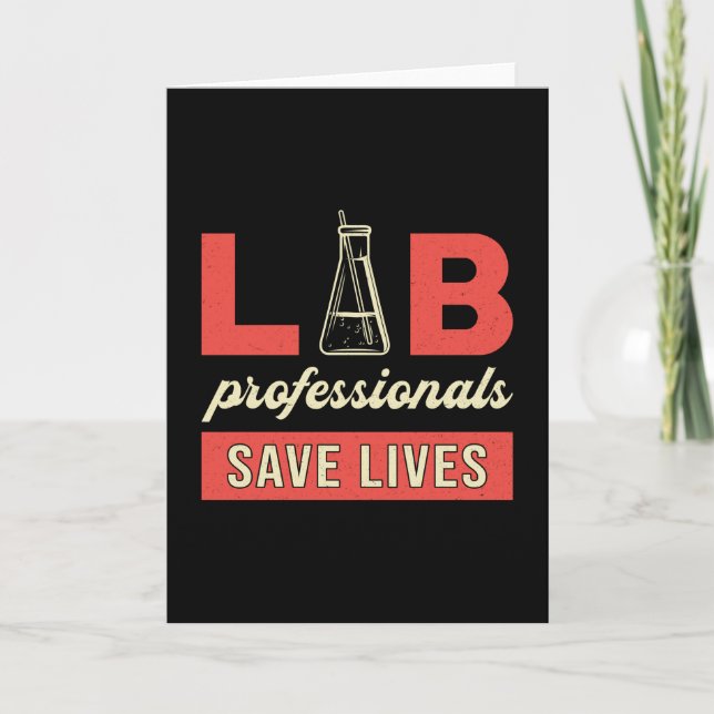 Lab Professionells Spara Lives Laboratekniker Kort (Framsida)