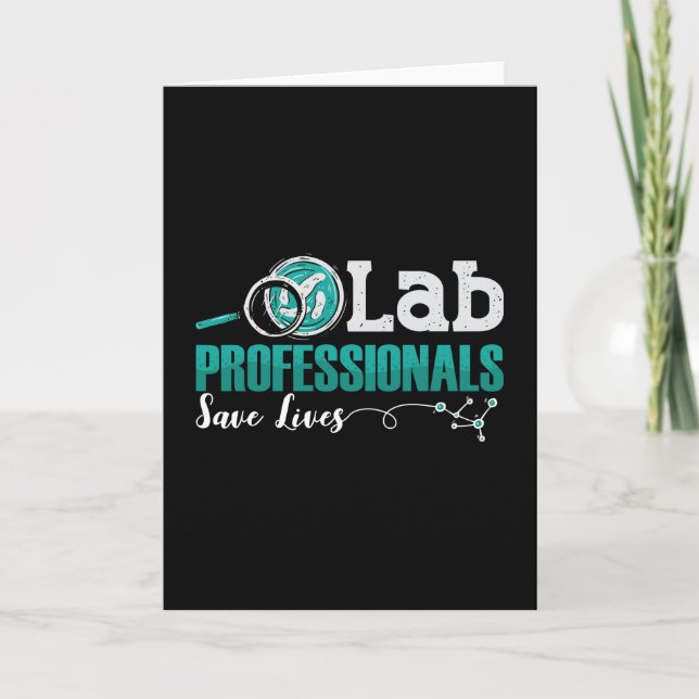 Lab Professionells Spara Lives Laboratekniker Kort (Framsida)