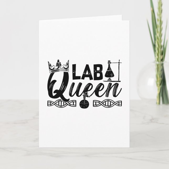Lab Queen Lab Tech Laboratory Chemist Technician Kort (Framsida)