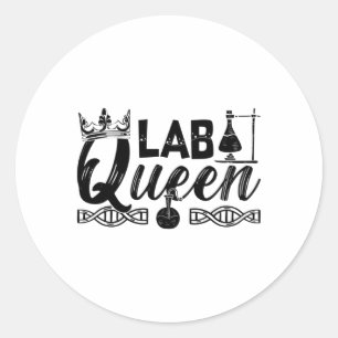 Lab Queen Lab Tech Laboratory Chemist Technician Runt Klistermärke