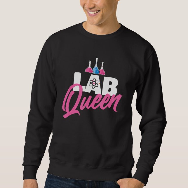 Lab Queen - Laboratory Technician Science Medical Lång Ärmad Tröja (Framsida)