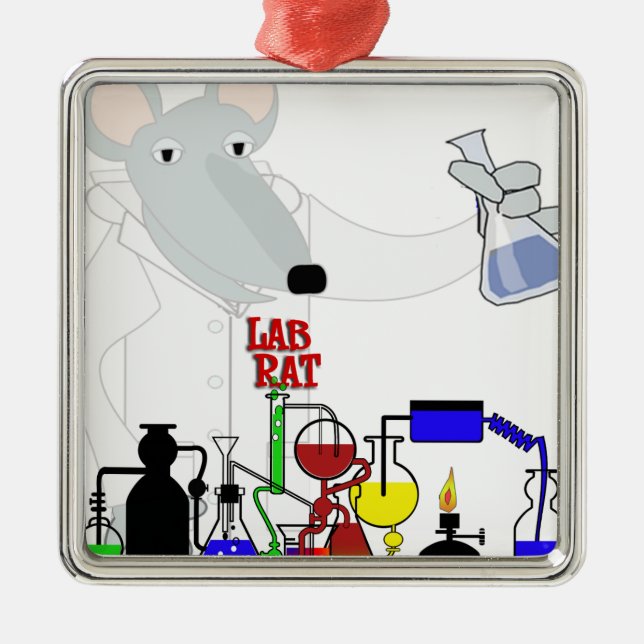 LAB RÅTTA CHEMISTRY JULGRANSPRYDNAD METALL (Framsidan)