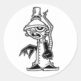 lab råtta runt klistermärke