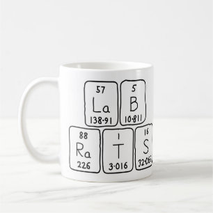 Lab Råttor periodiskt bord namn mugg