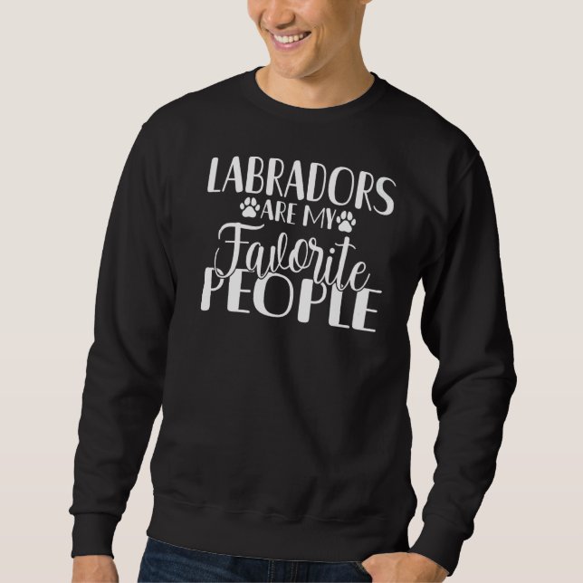 Lab Retriever Labradors är mitt favoritfolk Lab Lång Ärmad Tröja (Framsida)