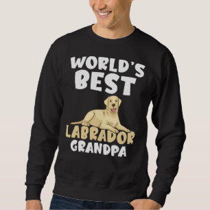 Lab Retriever Worlds Best Labrador Grandpa Lång Ärmad Tröja