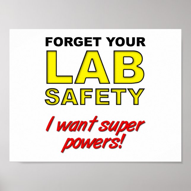 Lab Safety Funny Poster (Framsidan)