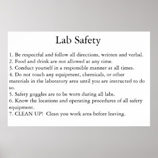 Lab Safety Poster