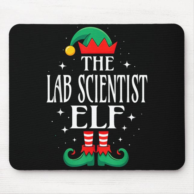 Lab Scientist Elf Job Title Funny Christmas Matchi Musmatta (Framsidan)