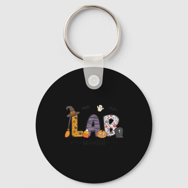 Lab Scientist Medical Lab Science Halloween Labora Nyckelring (Framsida)