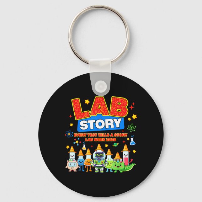 Lab Story Lab Vecka 2026 Medicinskt Laboratorium Nyckelring (Framsida)