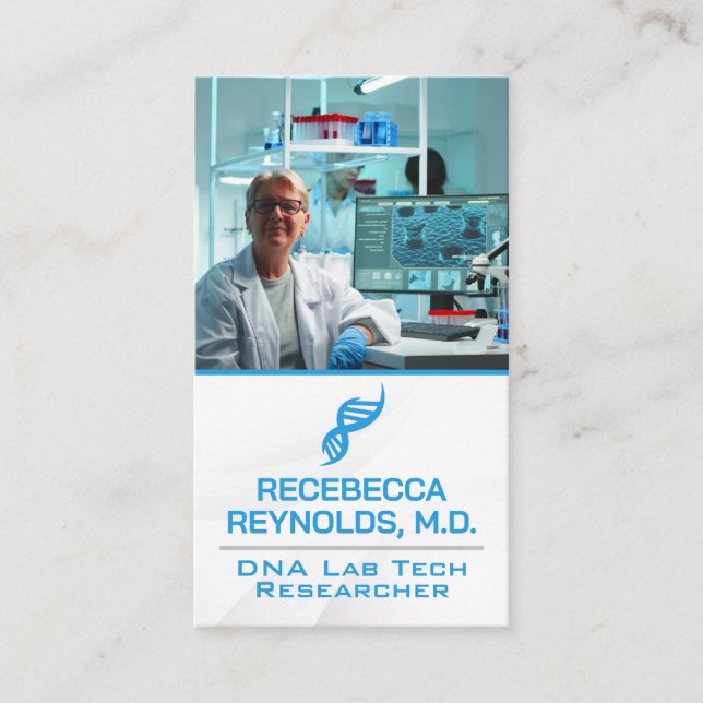 Lab Tech | DNA-Logotyp Visitkort (Framsida)