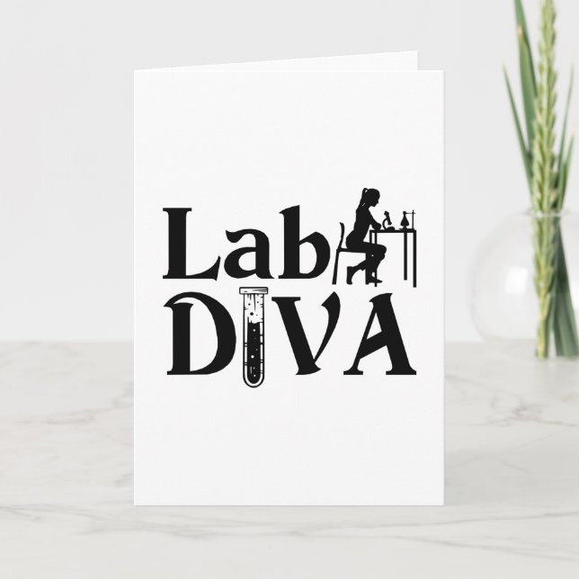 Lab Tech Lab Diva Chemist Laboratory Technician Kort (Framsida)