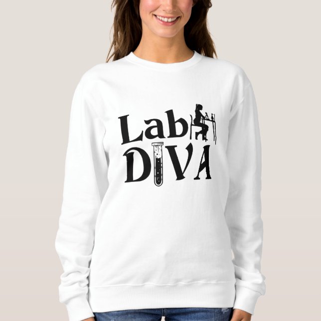 Lab Tech Lab Diva Chemist Laboratory Technician T Shirt (Framsida)