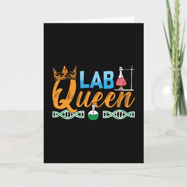Lab Tech Lab Queen Laboratory Chemist Technician Kort (Framsida)