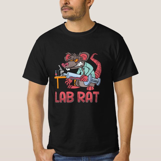Lab Tech Lab Rat Laboratory Chemist Technician T Shirt (Framsida)