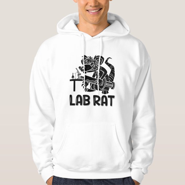Lab Tech Lab Råtta, kemist, laboratorietekniker Hoodie (Framsida)