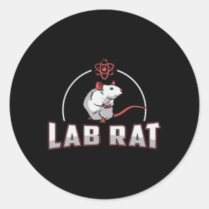 Lab Tech Lab Råtta Laboratoriekatekniker Runt Klistermärke