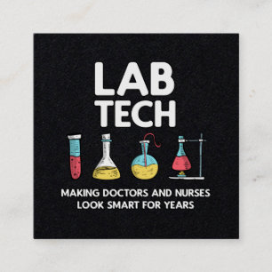 Lab Tech Laboratory Fyrkantigt Visitkort