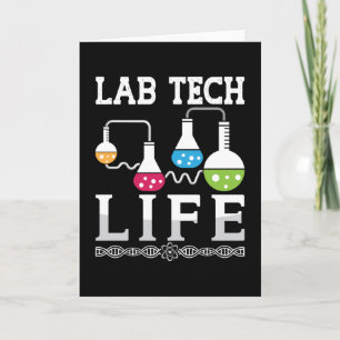 Lab Tech Life Chemist Doktor laboratorietekniker Kort