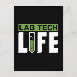 Lab Tech Life Laboratory Technician Science Helg Vykort
