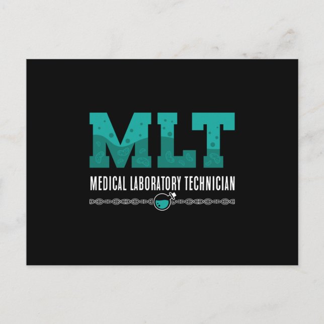 Lab Tech MLT Medicinal Laboratory Technician Scien Vykort (Framsida)