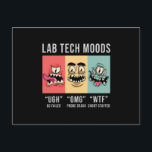 Lab Tech Moods Laboratory Science Technician Gift Vykort<br><div class="desc">Den här lustiga laboratorieteknikern för kvinnor och manar som kärlek sitt laboratorie- och vetenskapsarbete. Visa att du är en stolt labbtekniker. Laboratoriets motiv är citatet Lab Tech Moods.</div>